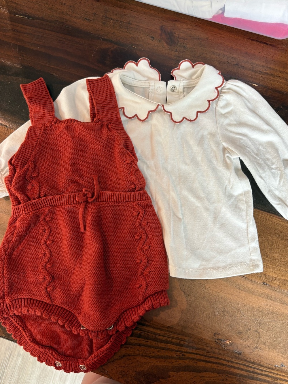 Cat and jack sweater romper and long sleeve set